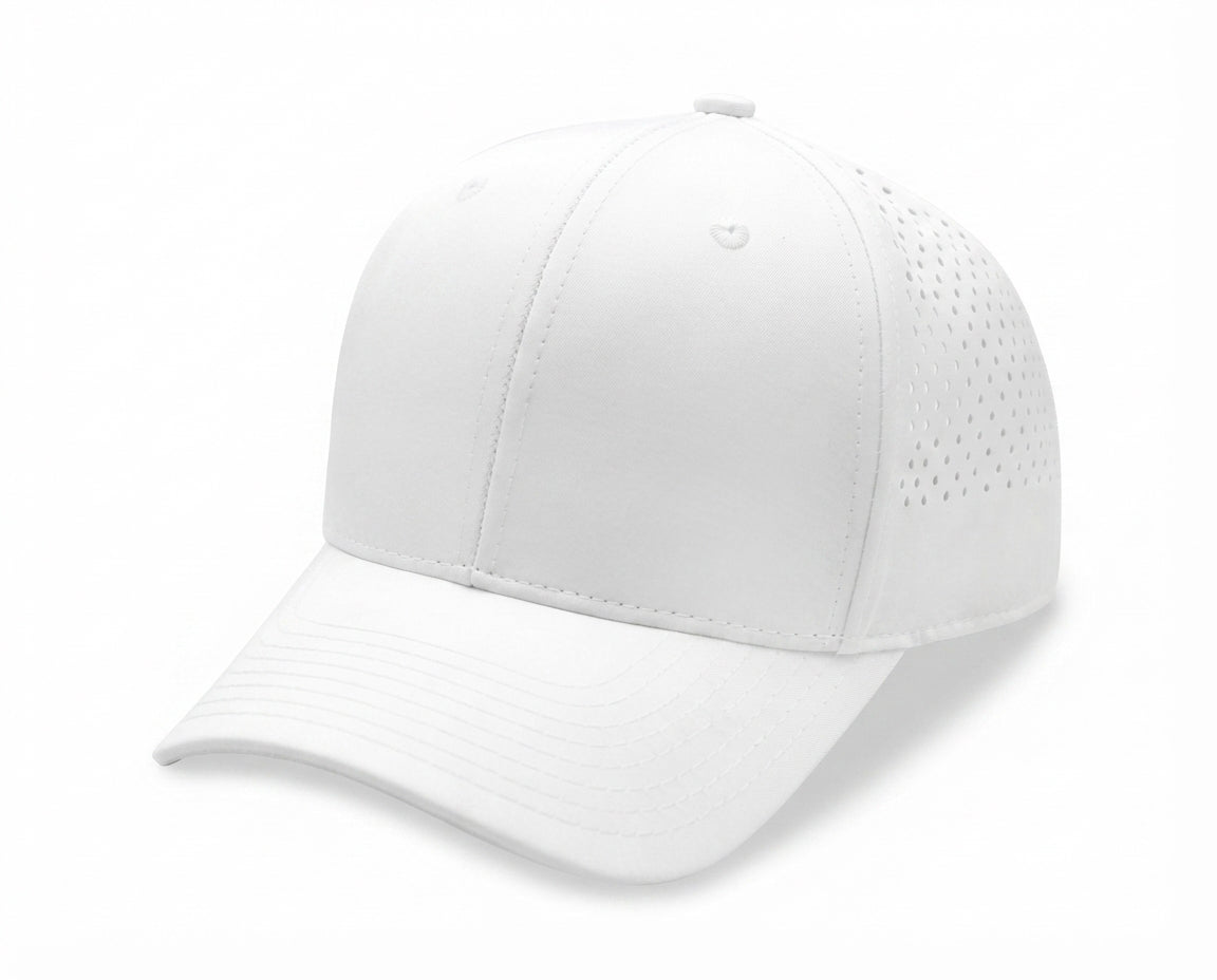 6 Panel Laser Cut Mesh Quick Dry Golf Trucker Cap