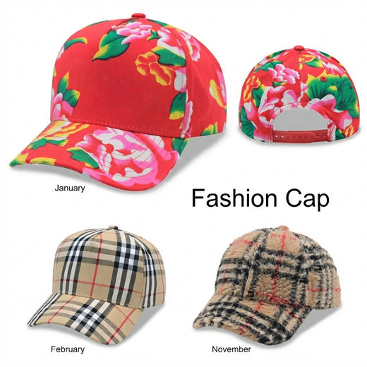5 Panel Designer Plaid Cotton Baseball Cap