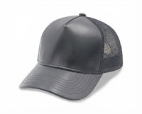 5 Panel PU Leather Trucker Cap