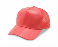 5 Panel PU Leather Trucker Cap
