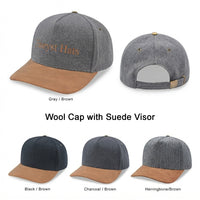 5 Panel Melton Wool Suede Cap