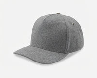 5 panel MELTON wool cap with metal buckle