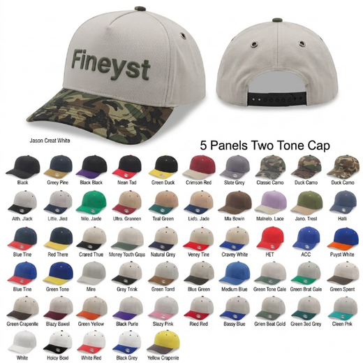 5 Panel 2Tone Snapback Cap