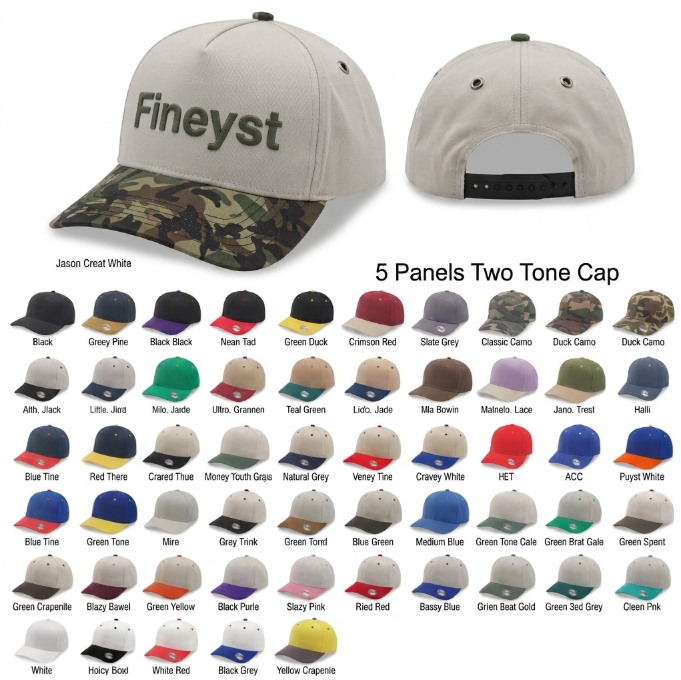 5 Panel 2Tone Snapback Cap - View 1