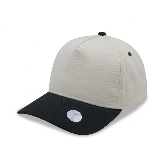 5 Panel 2Tone Snapback Cap w/ Gray Underbrim - View 4