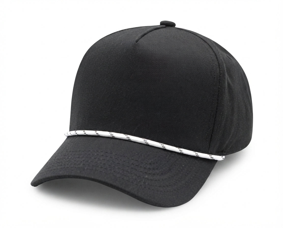 5 Panel High Profile AFrame Golf Cap w/Rope