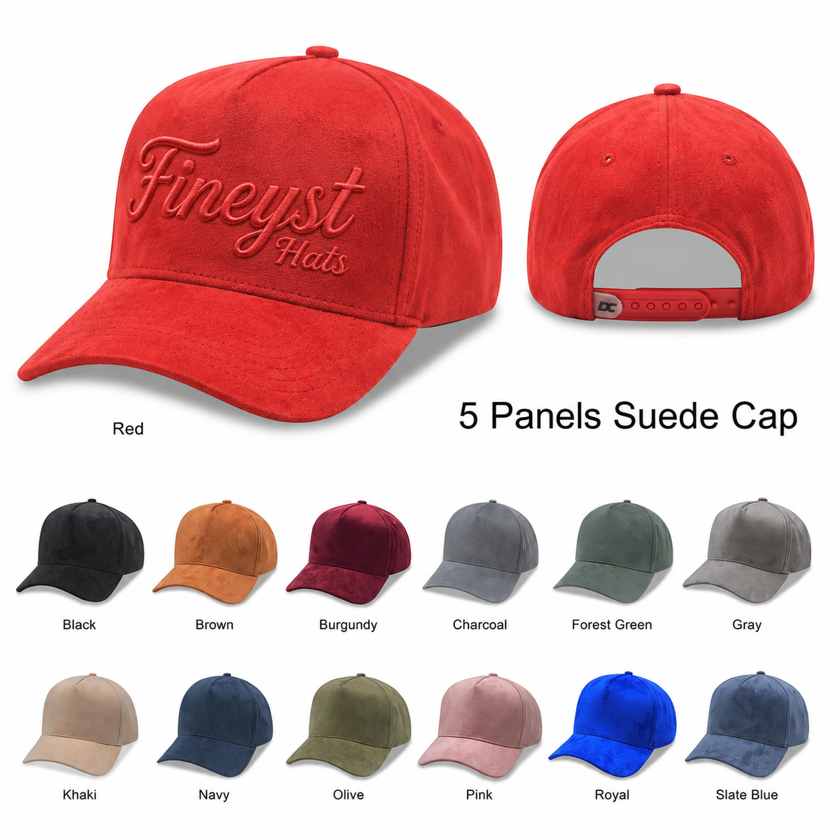 5 Panel Suede Cap