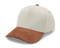 5 Panel Corduroy twotone Snapback Cap