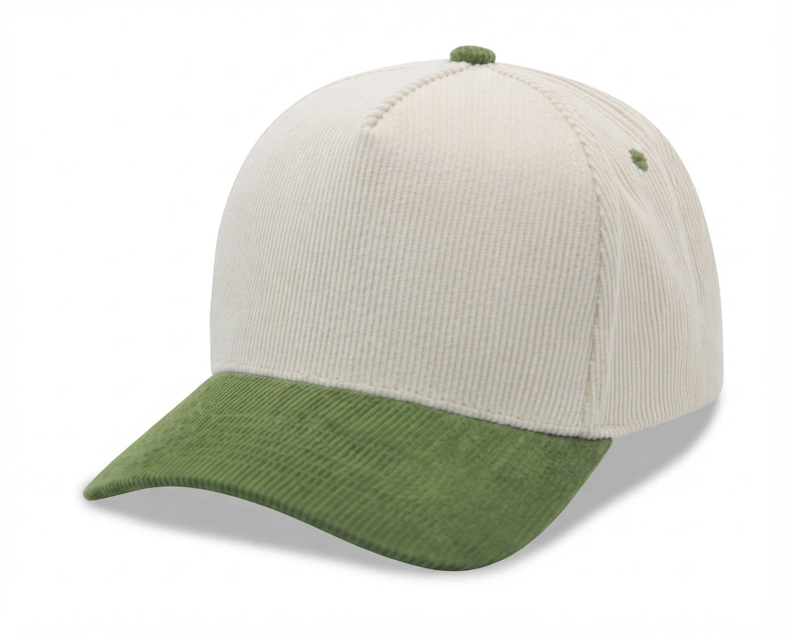 5 Panel Corduroy twotone Snapback Cap