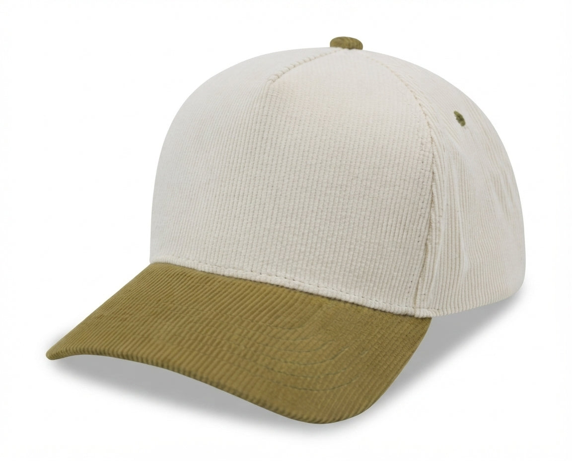 5 Panel Corduroy twotone Snapback Cap