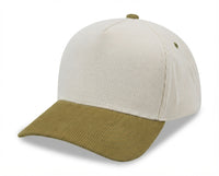 5 Panel Corduroy twotone Snapback Cap