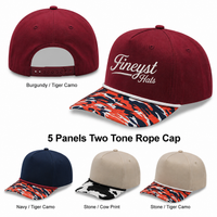 5 Panel Two Tone Rope Cap