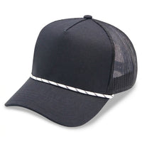 5 Panel A Frame Golf Trucker Cap w/Rope