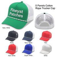 5 Panel A Frame Golf Trucker Cap w/Rope