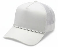5 Panel A Frame Golf Trucker Cap w/Rope