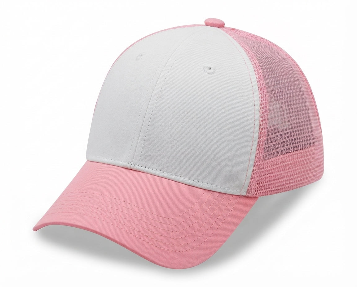 6 Panel Ponytail Trucker Cap