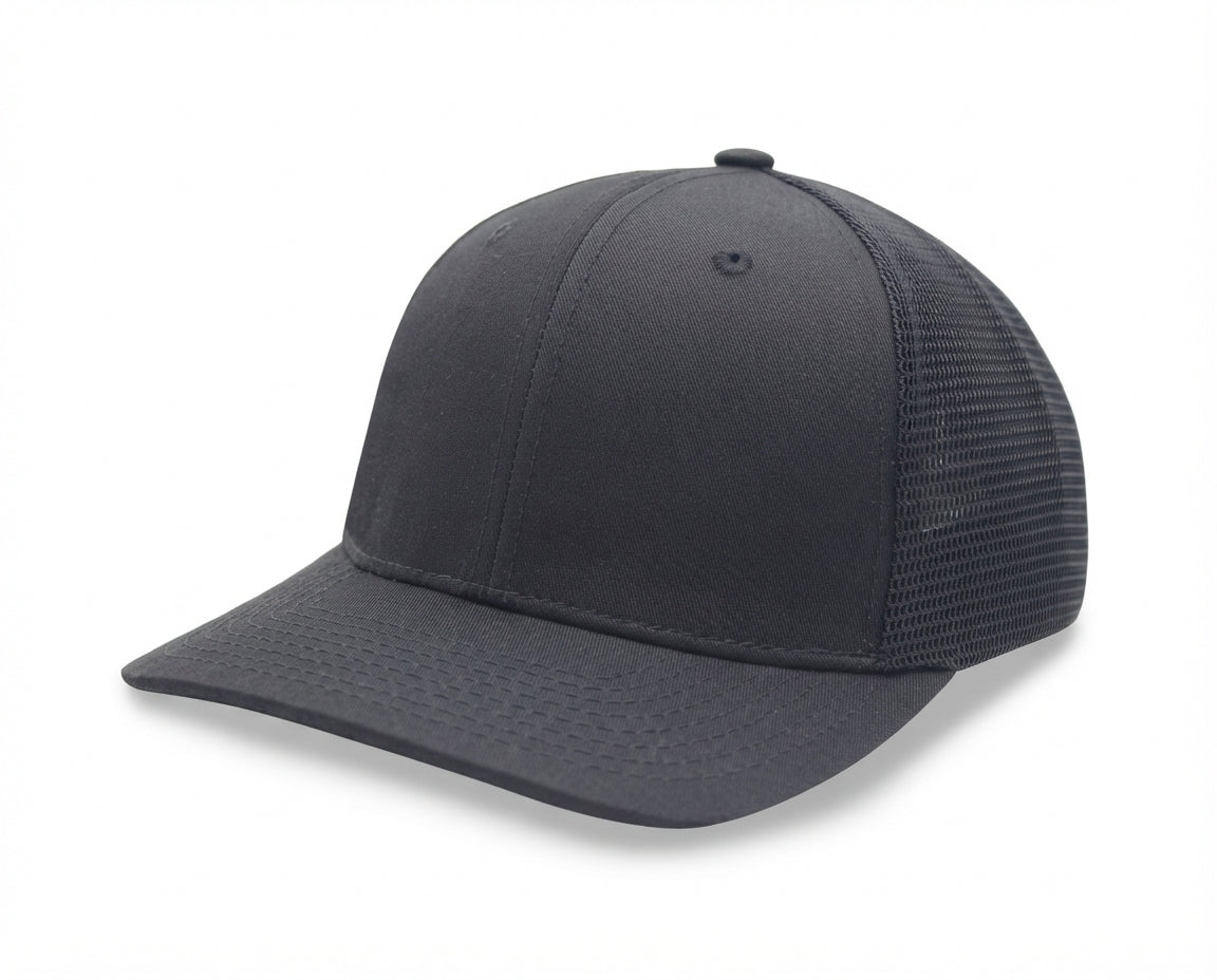 6 Panel Stretch Fit Mesh Back Snapback Trucker Cap