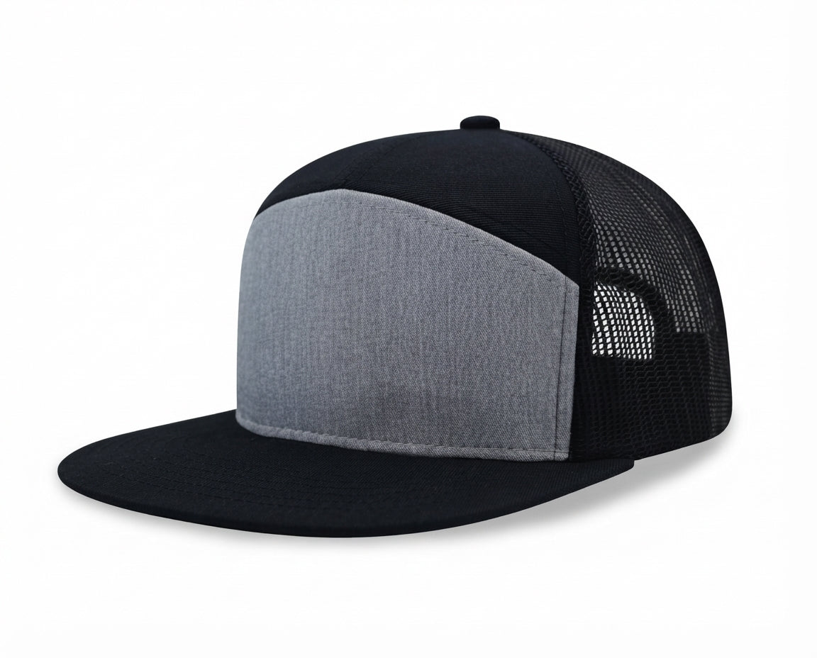 7 panel Hybrid trucker cap