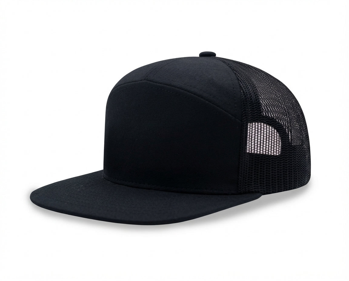 7 panel Hybrid trucker cap