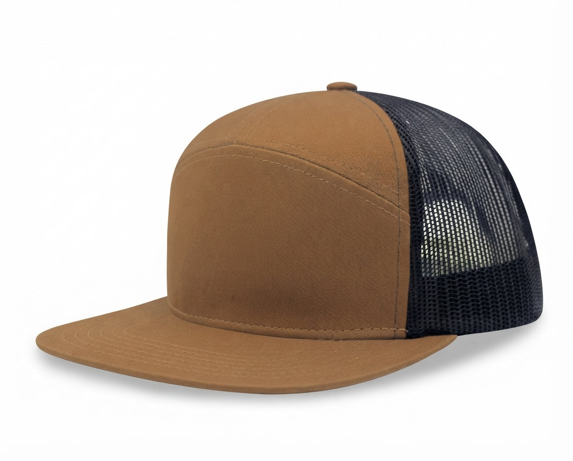 7 panel Hybrid trucker cap