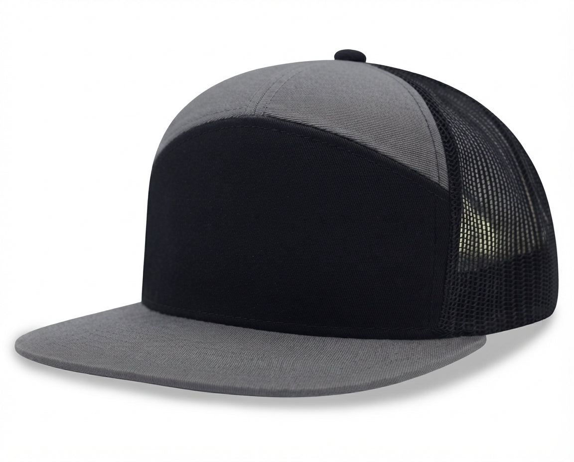 7 panel Hybrid trucker cap