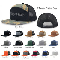 7 panel Hybrid trucker cap