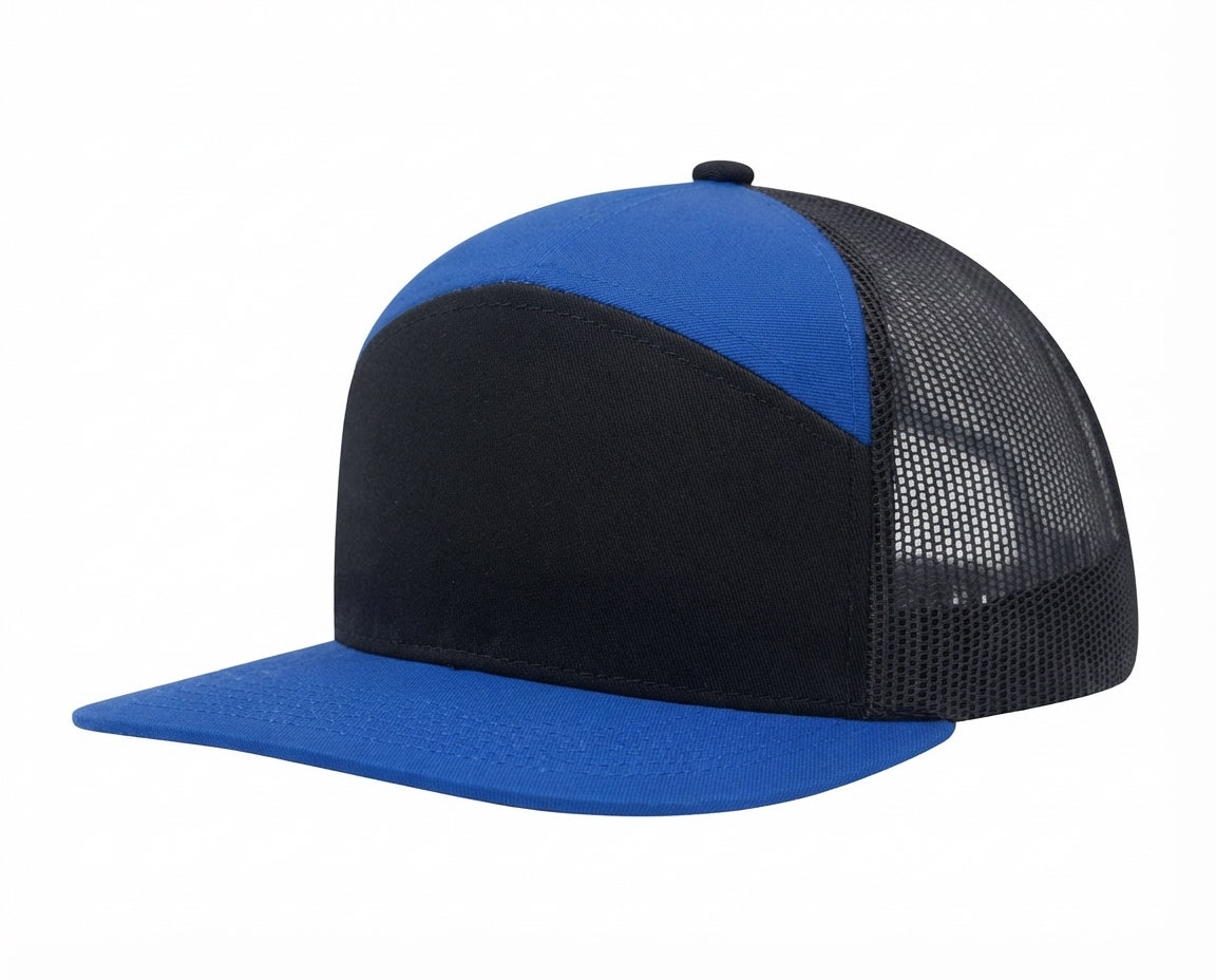 7 panel Hybrid trucker cap