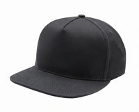5 Panel Flat Bill Snapback Cap