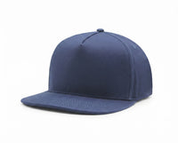 5 Panel Flat Bill Snapback Cap