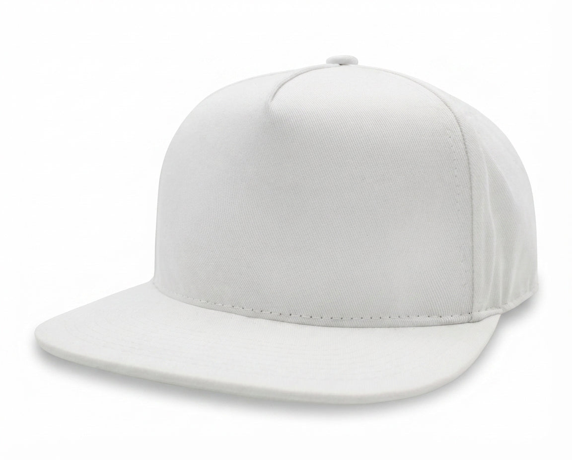 5 Panel Flat Bill Snapback Cap