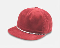 5 Panel Unstructed Corduroy Rope Hat