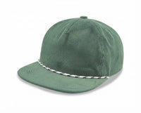 5 Panel Unstructed Corduroy Rope Hat