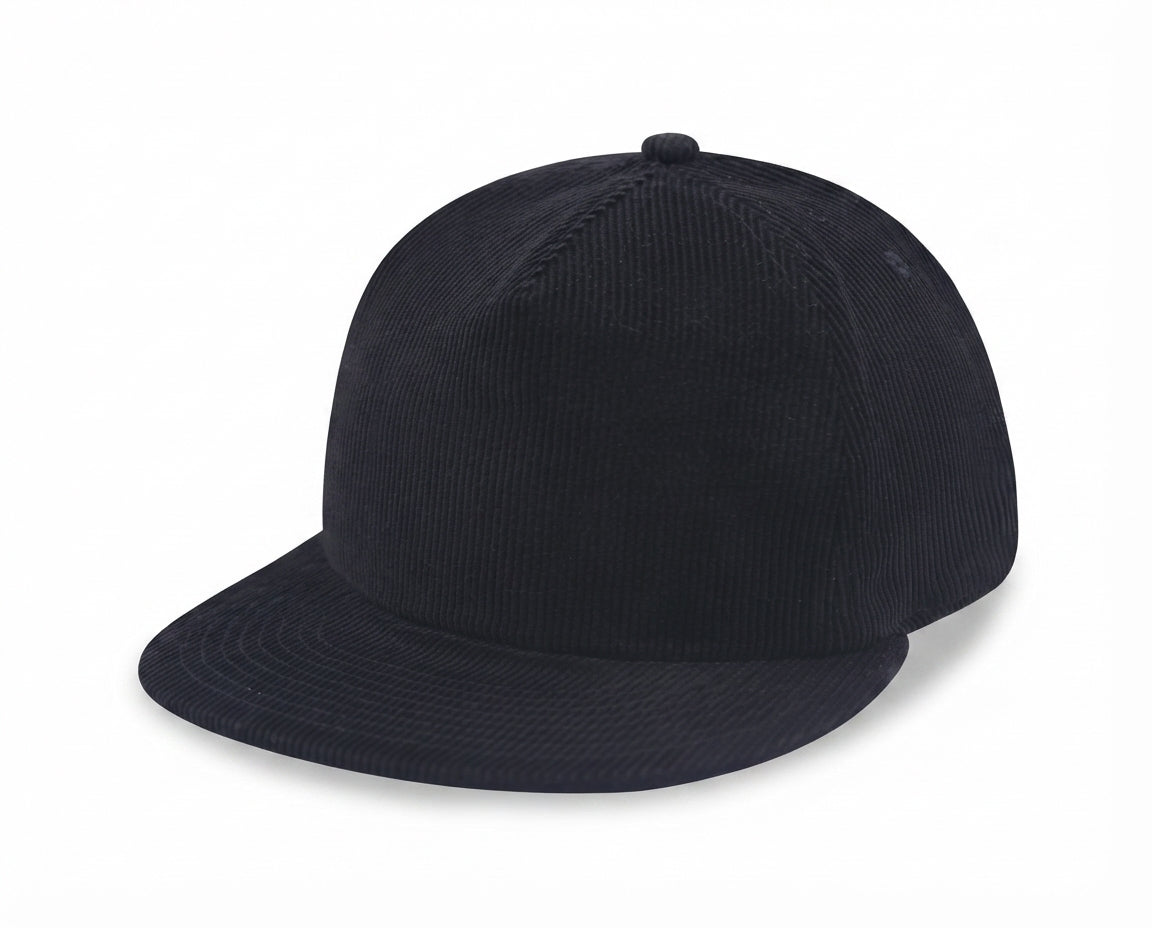 5 Panel Unstructed Corduroy Snapback Hat