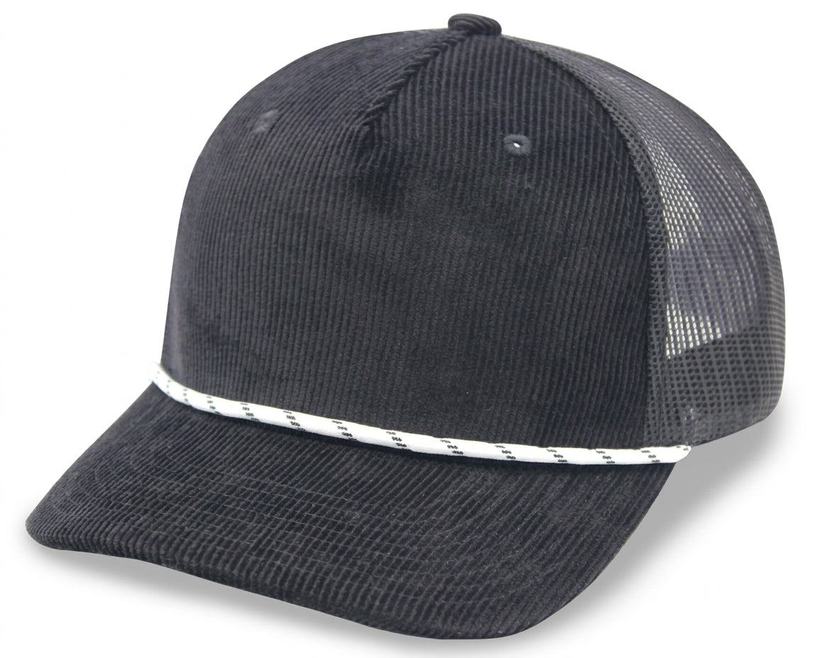 5 Panel Corduroy Rope Trucker Cap