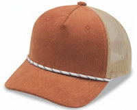 5 Panel Corduroy Rope Trucker Cap