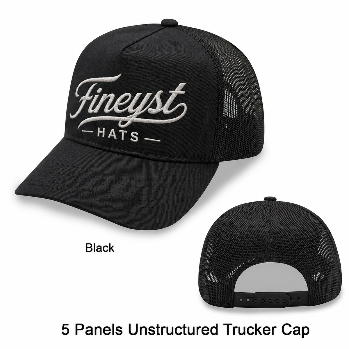5 Panel Unstructured Trucker Cap