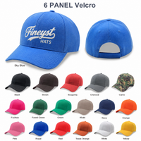 6 Panel Poly Twill Velcro Cap