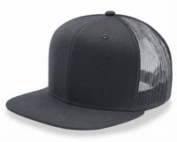 6 Panel Snapback Poly Twill Trucker Cap with Flat Bill