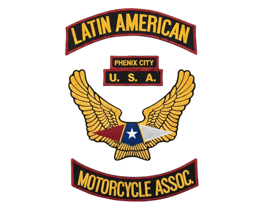 American Motorcycle Association embroidered patches with Phoenix City rocker