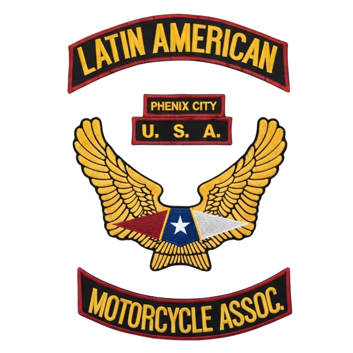 American Motorcycle Association embroidered patches with Phoenix City rocker