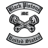 Black Pistons Motorcycle Club patches