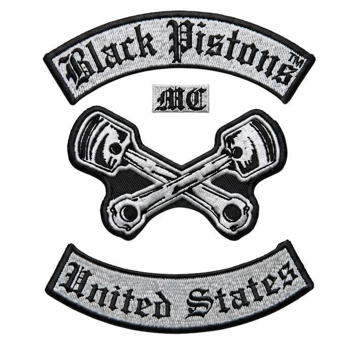 Black Pistons Motorcycle Club patches