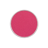 Blank woven patches - round pink fabric patch with white border, no logo for custom printing