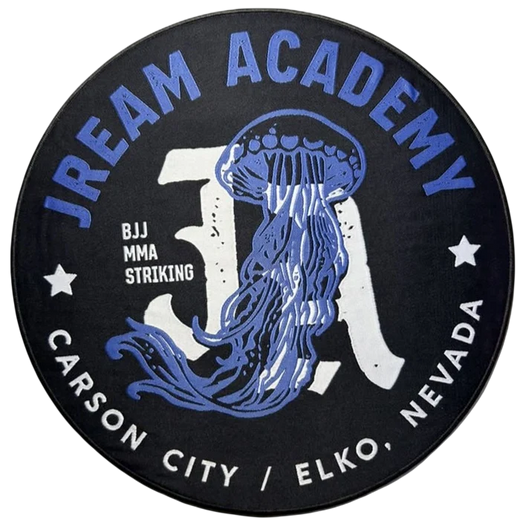 Custom logo woven patch - Jream Academy BJJ MMA circular patch with jellyfish design Nevada