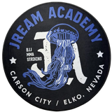 Custom logo woven patch - Jream Academy BJJ MMA circular patch with jellyfish design Nevada