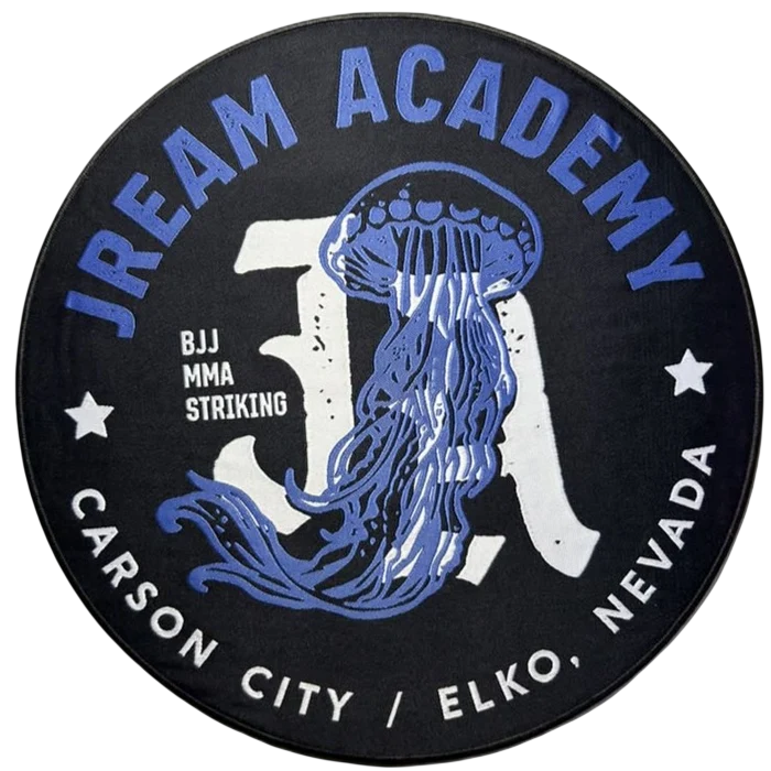 Custom logo woven patch - Jream Academy BJJ MMA circular patch with jellyfish design Nevada