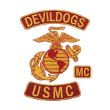 Devil Dogs USMC embroidered motorcycle vest patch set with eagle globe anchor rocker patches - Fineyst Patches