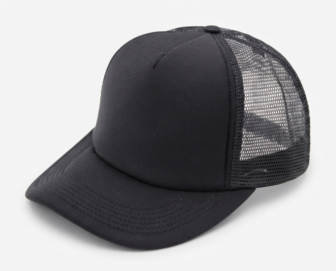 5 Panel High Profile Foam Mesh Back Trucker Cap