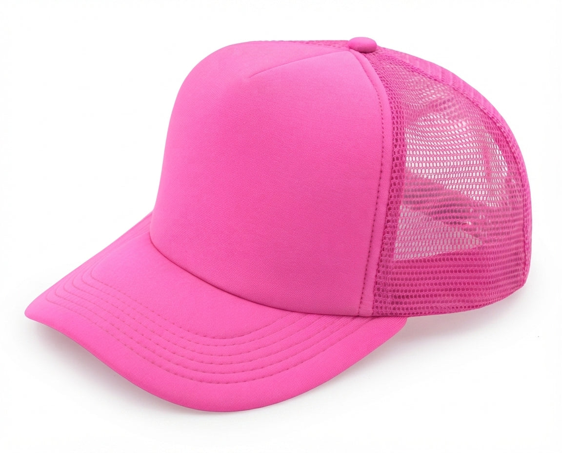 5 Panel High Profile Foam Mesh Back Trucker Cap