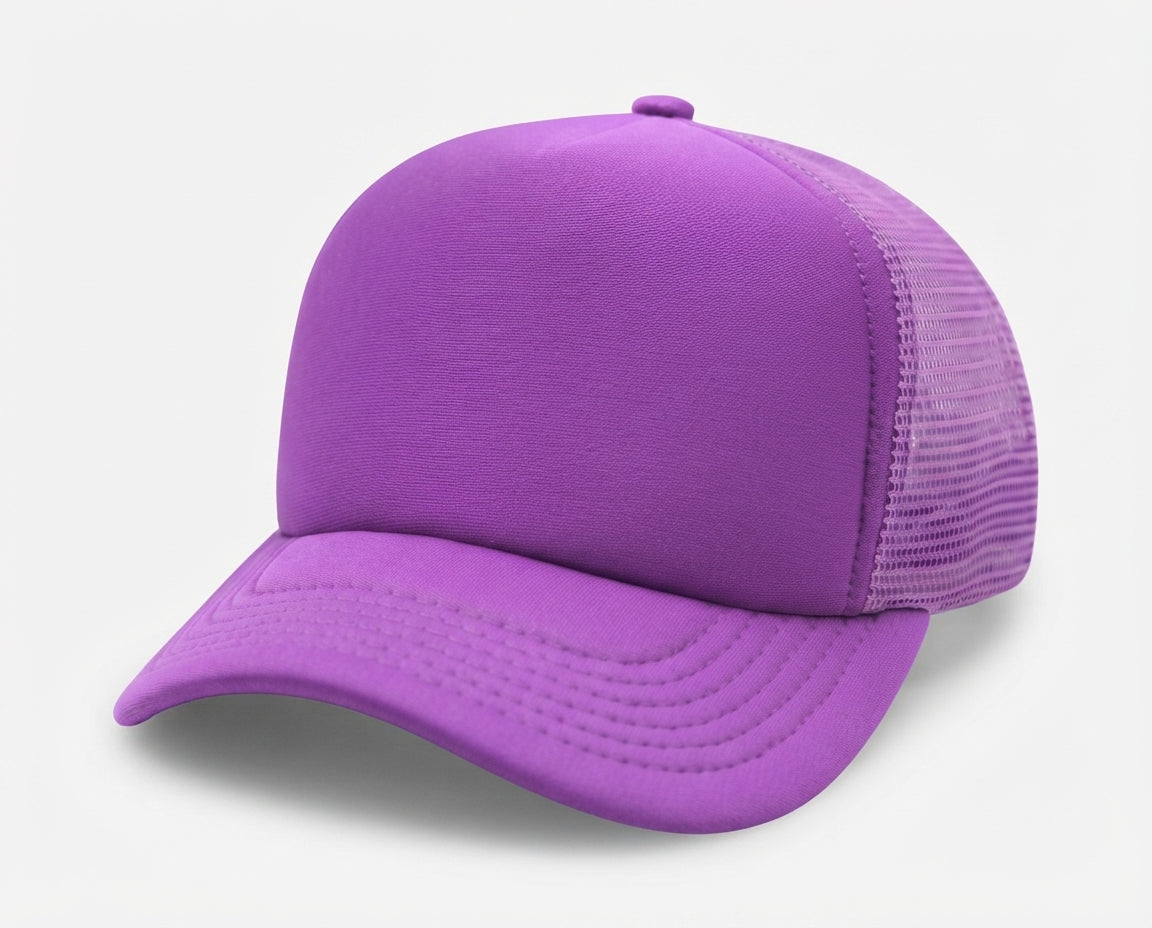 5 Panel High Profile Foam Mesh Back Trucker Cap